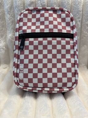 Brixley - Pink Checkmate Women’s Crossbody Bag - Pink & White